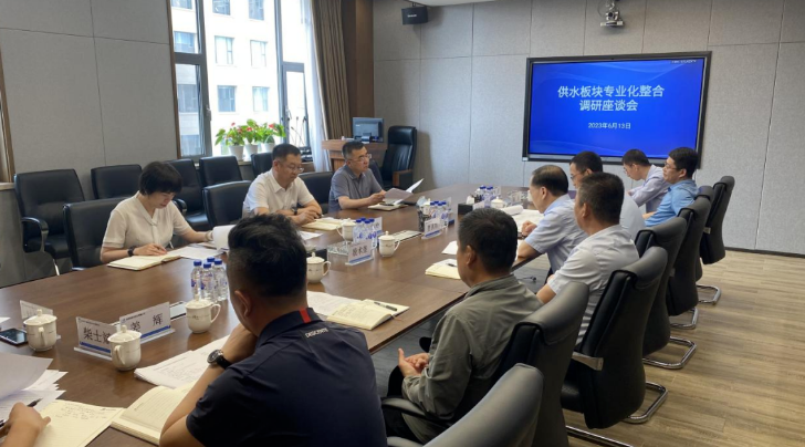 集团公司党委副书记、总经理孙富岭开展供水板块专业化整合专题调研.png